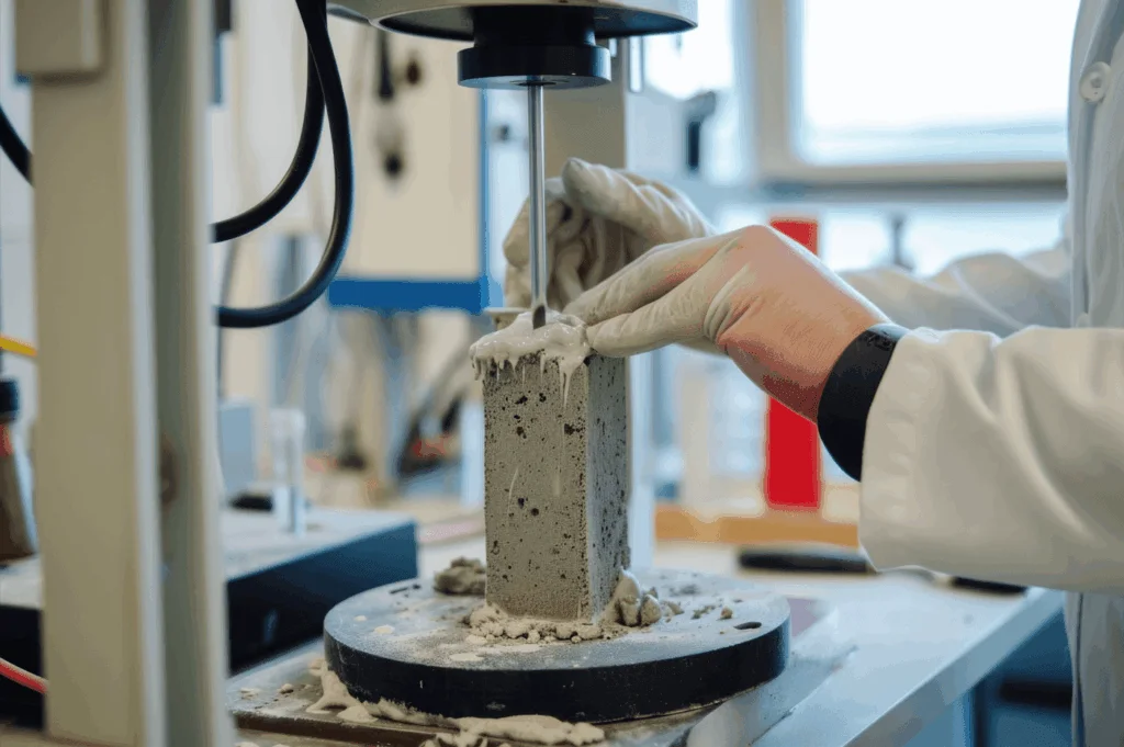 Ingénieurs RS Ingénierie réalisant une analyse des matériaux de construction