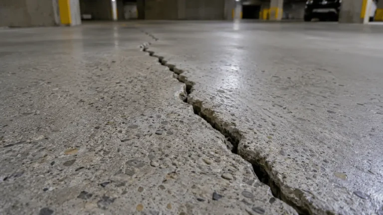 Fissure dalle béton : causes, tolérance et quand s&rsquo;inquiéter