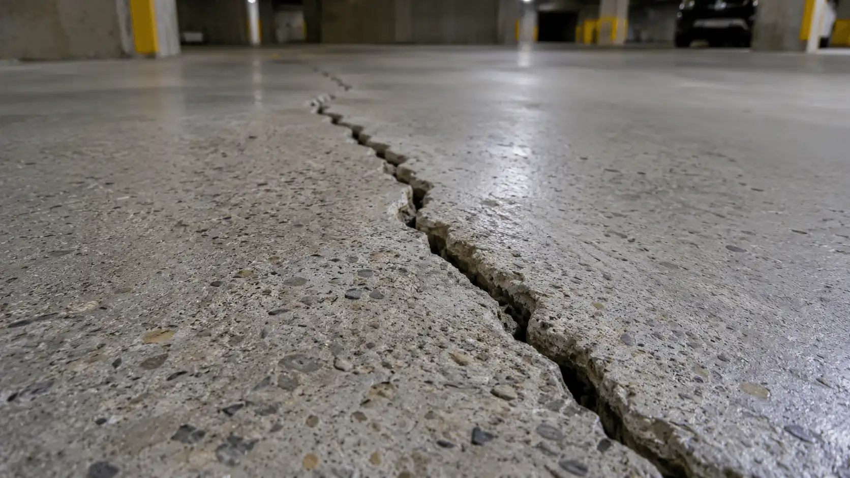 Fissure dalle béton : causes, tolérance et quand s&rsquo;inquiéter