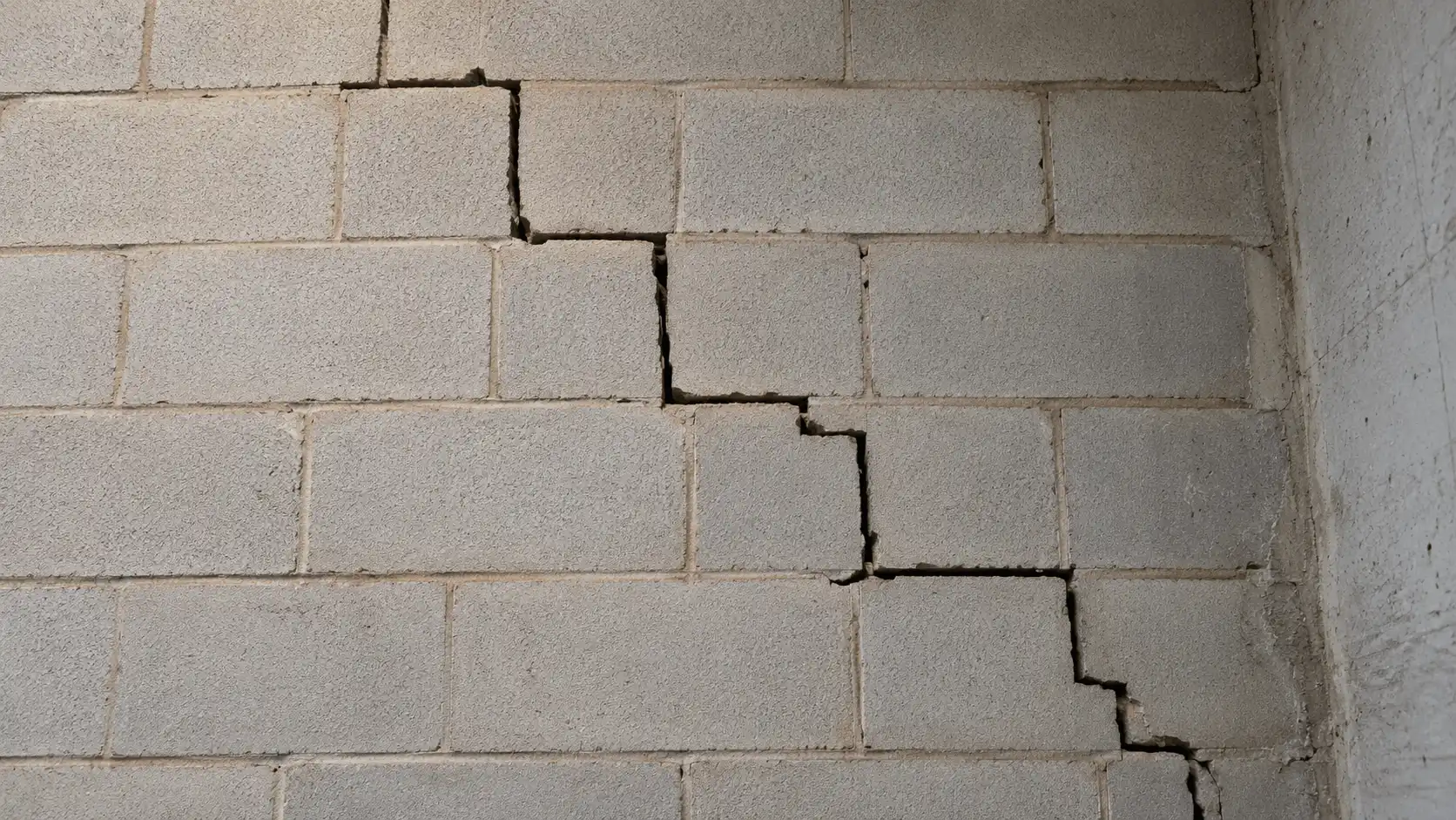 Fissure structurelle en escalier sur mur de maçonnerie — RS Ingénierie