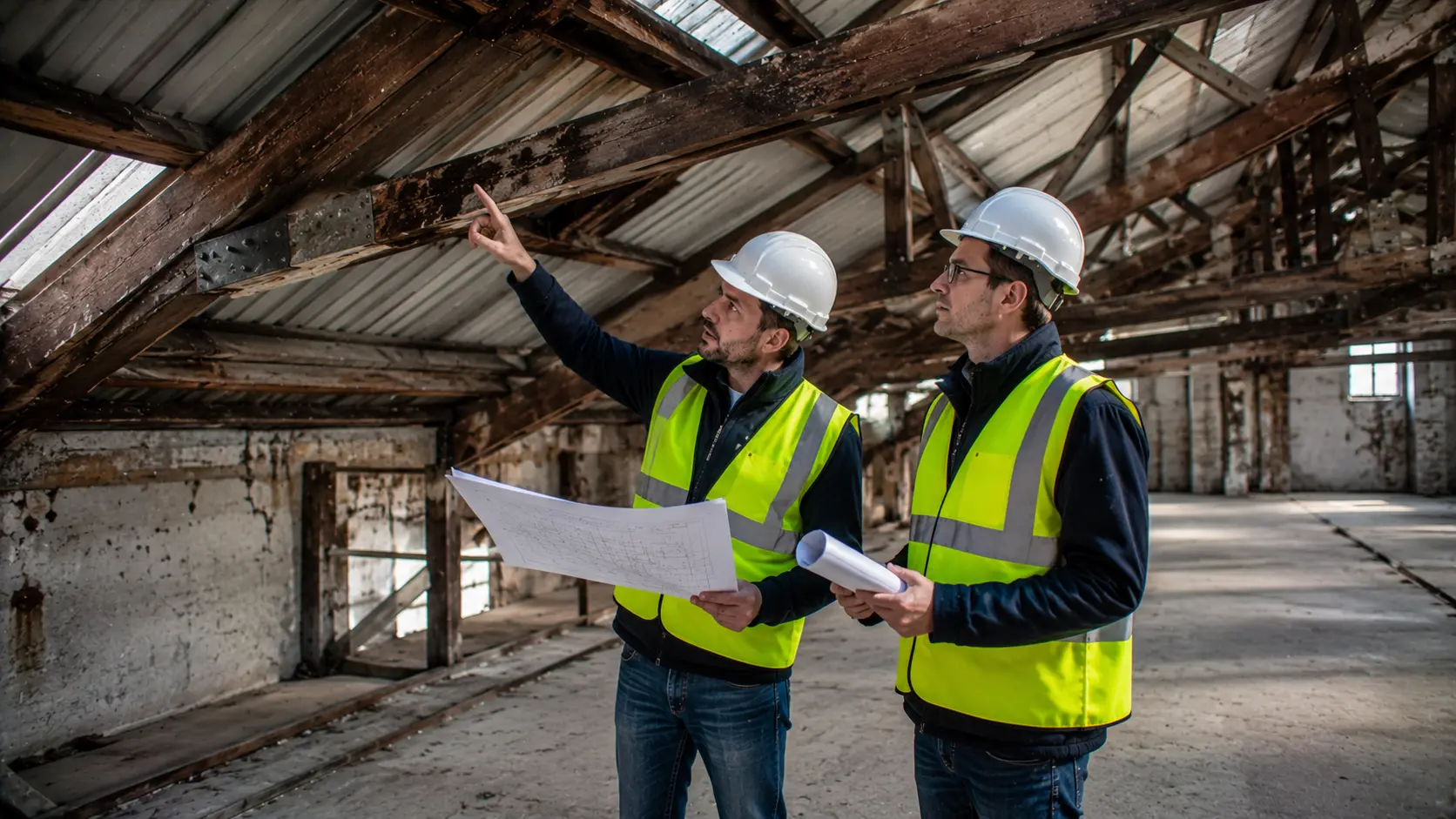 Ingénieur RS Ingénierie prescrivant des solutions de renforcement de toiture avant installation de panneaux photovoltaïques
