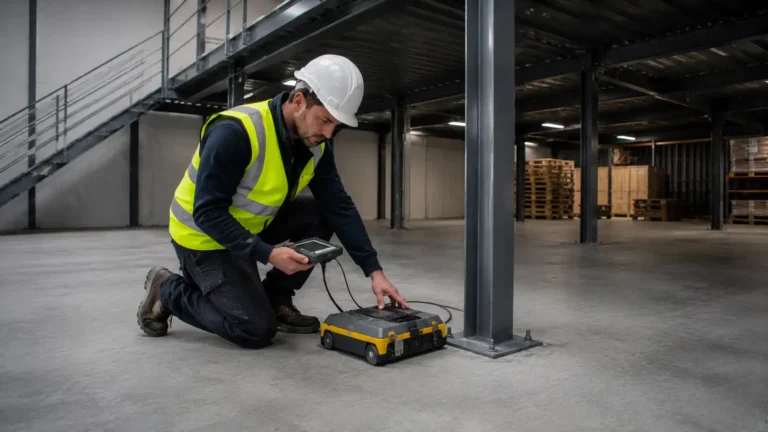 Mezzanine sur dallage industriel : vérification de la capacité portante du sol