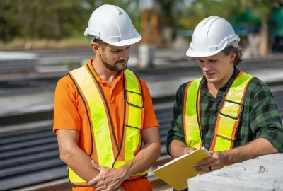 Ingénieurs RS Ingénierie assurant le suivi et la validation des travaux de structure
